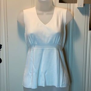 Loft creamy white knit sleeveless top L